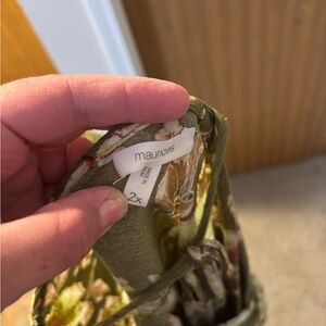 Maurices Olive Floral Dress